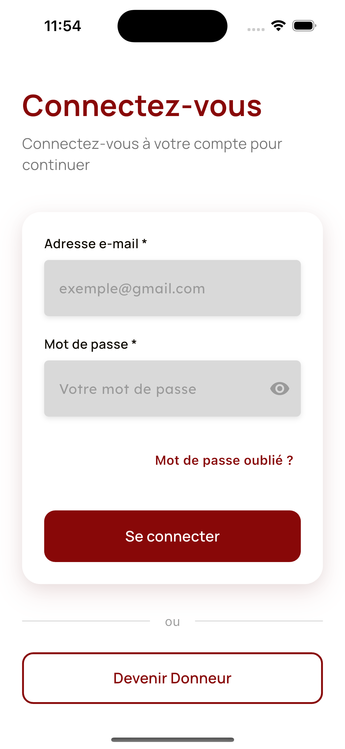 A&B Project EE app screen 4